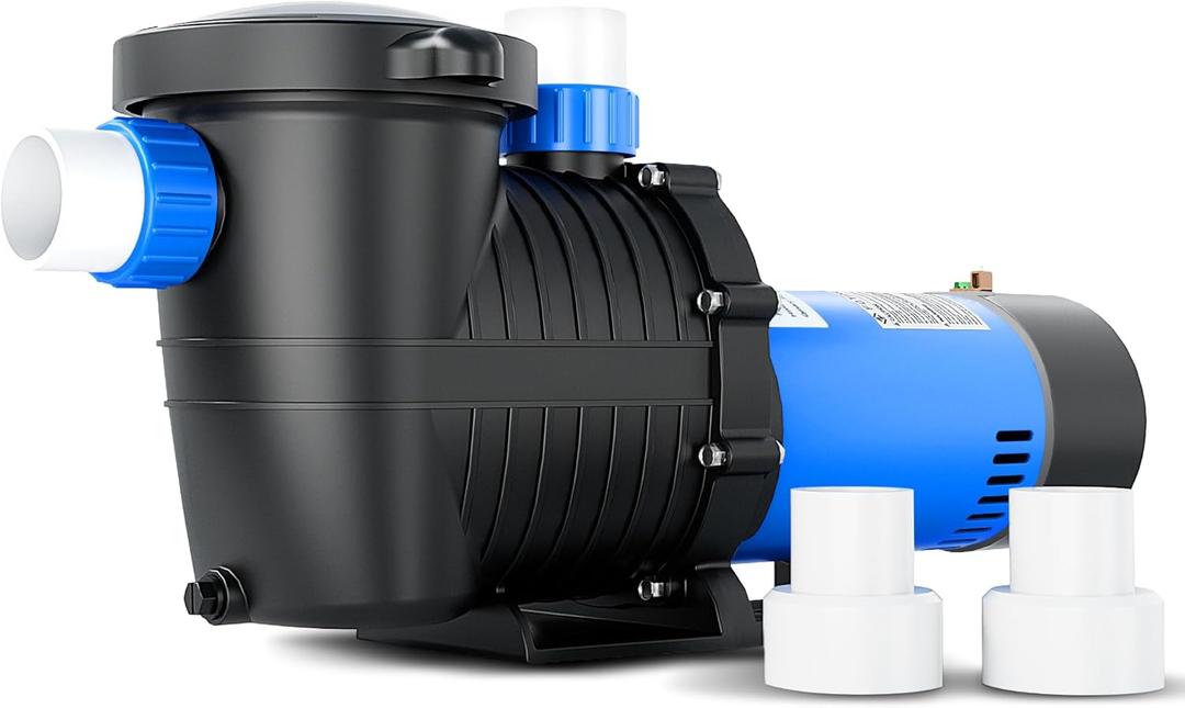 FOTING In/Above Ground Pool Pump, Self Primming (Dual Voltage, 2.5HP, 7000GPH, 115V/230V) 1.5" & 2" NPT Inlet Connectors