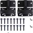 Self Closing Hinges for Vinyl/Wooden Door, Easy to Install and Adjust, Provides Smooth and Quiet Operation, Heavy Duty Made, Pack of 2,Black