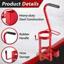 Dansydaisy Tank Gas Tote Torch Kit Holder with Handle, Metal 20.1 x 5.9 Inch, Cylinder Carying Stand for Welding Cylinders, Heavy Duty Constinuction and Transport Bracket Conversion of Gas Stand
