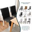 Yonus Waterproof Dining Chair Cover Office Chair Cover Water Resistant Dining Room Chair Cover Kitchen Chair Slipcover Computer Chair Cover with Anti-Slip Buckle (Chocolate, 2PCS)