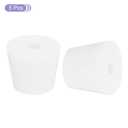 MECCANIXITY Silicone Rubber Tapered Plug 28mm to 36mm Solid Test Tubes Bungs Stopper with Hole White for Lab Home 5 Pieces