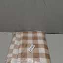 Smiry Rectangle Table Cloth, Waterproof Vinyl Tablecloth with Flannel Backing, Wipeable Buffalo Plaid Table Cover for Dining, Indoor and Outdoor (Brown & White, 52"x70")