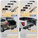 Foldable Dog Car Ramp for Large Dogs, 4 Steps Portable Large Steps for Car Truck SUV High Bed, Aluminum Dogs Stairs with Non-Slip Surface, Outdoor Dog Ramp Stairs Max Up to 200lbs