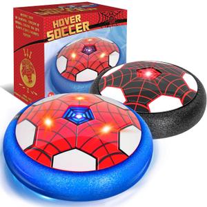 Hover Soccer Ball, 2 Pack - Indoor Soccer Toys for Kids, Cool Sports Games for Boys and Girls, Birthday GiftsRed and Black