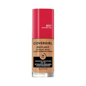 Covergirl Outlast Extreme Wear 3-in-1 Full Coverage Liquid Foundation, SPF 18 Sunscreen, Golden Tan, 1 Fl. Oz.