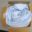 8 Piece Large Blue Family Bath Towel Set-2 Oversized Bath Towel Sheets,2 Hand Towels,4 Washcloths-600GSM Soft Highly Absorbent Quick Dry Beach Chair Towel Woven Towels for Bathroom Hotel and Spa