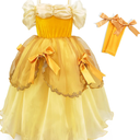 TYHTYM Deluxe Princess Costumes Little Girls Dress Kids Fancy Gown Cosplay Halloween Party 120