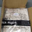 8x10 Area Rugs - Washable Rug for Living Room, Ultra-Thin Abstract Rug, Indoor Non-Slip Rug for Bedroom, Stain Resistant Large Area Rug, Super Soft Low Pile Rugs, Brown