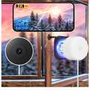 4MP/2K Window Camera for Home Security, 2Pack No Drill 5G&2.4G WiFi Indoor Security Cameras, Outdoor Monitoring thru Glass, Blacklight Color Night Vision, 24/7 AI Human Detection, Apt. Easy Mag. Mount (White)