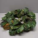 Home decor 24 inch color printed wreath with magnolia leaves and berry grapevine