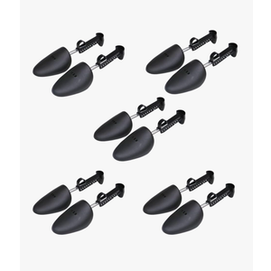 EchoDone 5 Pairs Practical Adjustable Length Men Shoe Tree Shoe Stretcher Boot Holder Shaper Support (Black Color)