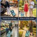 Small Collapsible Shopping Cart,Shopping Cart with Wheels,Folding (XFlower5)