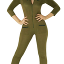 Morph Womens Aviator Costume Fitted Flight Suit Halloween Outfit Military Style for Women, Size S