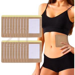 20 Pack Disposable Castor Oil Pack Wrap for Stomach, 8 x 6 inches Castor Oil Patch Organic Cotton, Self-Adhesive, Anti Leakage, No Wash Portable Pad Kits for Men Women for Home Travel