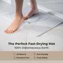 TOSORO - Stone Bath Mat Diatomaceous Earth Shower Mat Non-Slip Super Absorbent Diatomite Stone Bath Mats for Bathroom Floor Quick Drying Natural Easy to Clean (23.5 x 15) - Grey