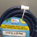 U.S. Pool Supply Pool Vacuum Hose - 1-1/2" x 25' Professional Heavy Duty Pool Hose for Inground, Spiral Wound with Kink-Free Swivel Cuff - Connect to Vacuum Heads, Skimmer, Cleaner, Filter Pump Inlet