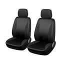 TNAIYH 4PCS 3D Foam Car Black Front Seat Covers, Polyester Waterproof | Pressure support, vibration absorption, headrest covers included, fits most cars SUVs and trucks, auto interior accessories
