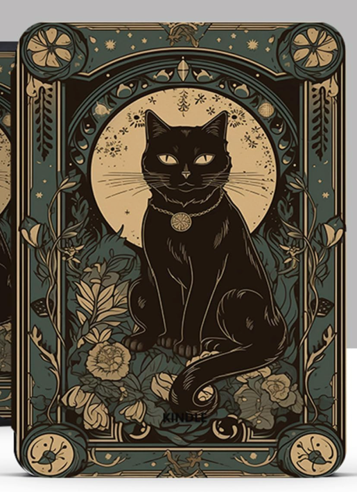 Case Compatible with 6.8" Kindle Paperwhite (11th Generation-2021) and Kindle Paperwhite Signature Edition, Premium PU Leather Cover with Auto Sleep Wake (Cat)