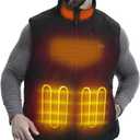 Men's Heated Vests with battery pack 7.4V included, electric heated golf vest heating men for Travel Hiking Running (Large, Black)