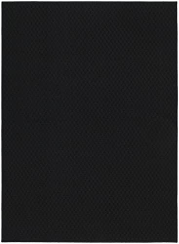 Garland Rug Town Square Black 4' x 6' Non Slip Area Rug for Living Rooms & Hallways, Stylish & Durable for High-Traffic Areas