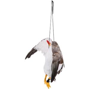 FAVOMOTO 50cm Simulation Seagull Decoration, Realistic Fake Dead Seagull Craft for Home and Outdoor Use Dead Ornament Made with Real for Deterrent