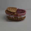 Wicker Picnic Basket with Removable Liner Empty Picnic Baskets with Lid for 2, Picnic Hamper with Foldable Handles for Picnic 2,Checkered