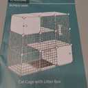 STILLCOVE Cat Cages Indoor with Litter Box: Large Cat Enclosure Pet Playpen Kitten Crate Detachable Wire Kennel with Scratching Post & Litter Mat & Scoop