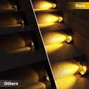 ROSHWEY Outdoor 10 Pack Solar LED Step Lights - IP65 Waterproof, Warm Light for Deck, Patio, Porch, Front Door, Sidewalk