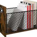 YINMIT Magazine Holder, Magazine Rack for Desktop and Home Office, Farmhouse File Storage Basket for Letters, Magazines, Books, Newspapers (Large)