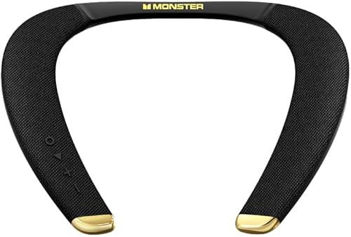 Monster Boomerang Petite Neckband Bluetooth Speakers, Neck Speaker with 15H Playtime, aptX High Fidelity 3D Stereo Sound, Low Latency, Built-in Mic, IPX5 Waterproof Wearable for Home Outdoor