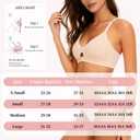 Modal Bralette Cotton for Small Chest-Wireless Bra AAA/AA/A/B Cup Soft Cup Triangle Bra Breathable Comfortable (L)