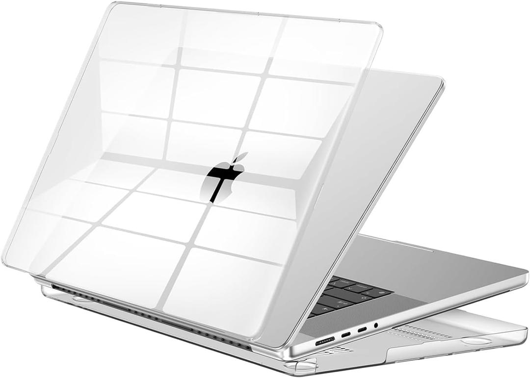 EooCoo Case Compatible with MacBook Pro 16 inch M5 2026-2021 M4 M3 M2 M1 Pro/Max Chip, Crystal Clear Hard Shell, Easy to Install, Sturdy Laptop Protective Cover Case, Crystal Clear
