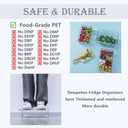 Refrigerator Organizer Bins - Large Capacity Egg Holder Tray for Refrigerator, Clear Plastic Container Drawer for Egg, Home Essentials Organization and Storage Box