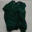 Eomenie Women's Contrast Lace Bathing Suit Cover Up V-Neck Swimsuit Coverups Loose Swimwear Beach Dress Beachwear (Dark Green), XL