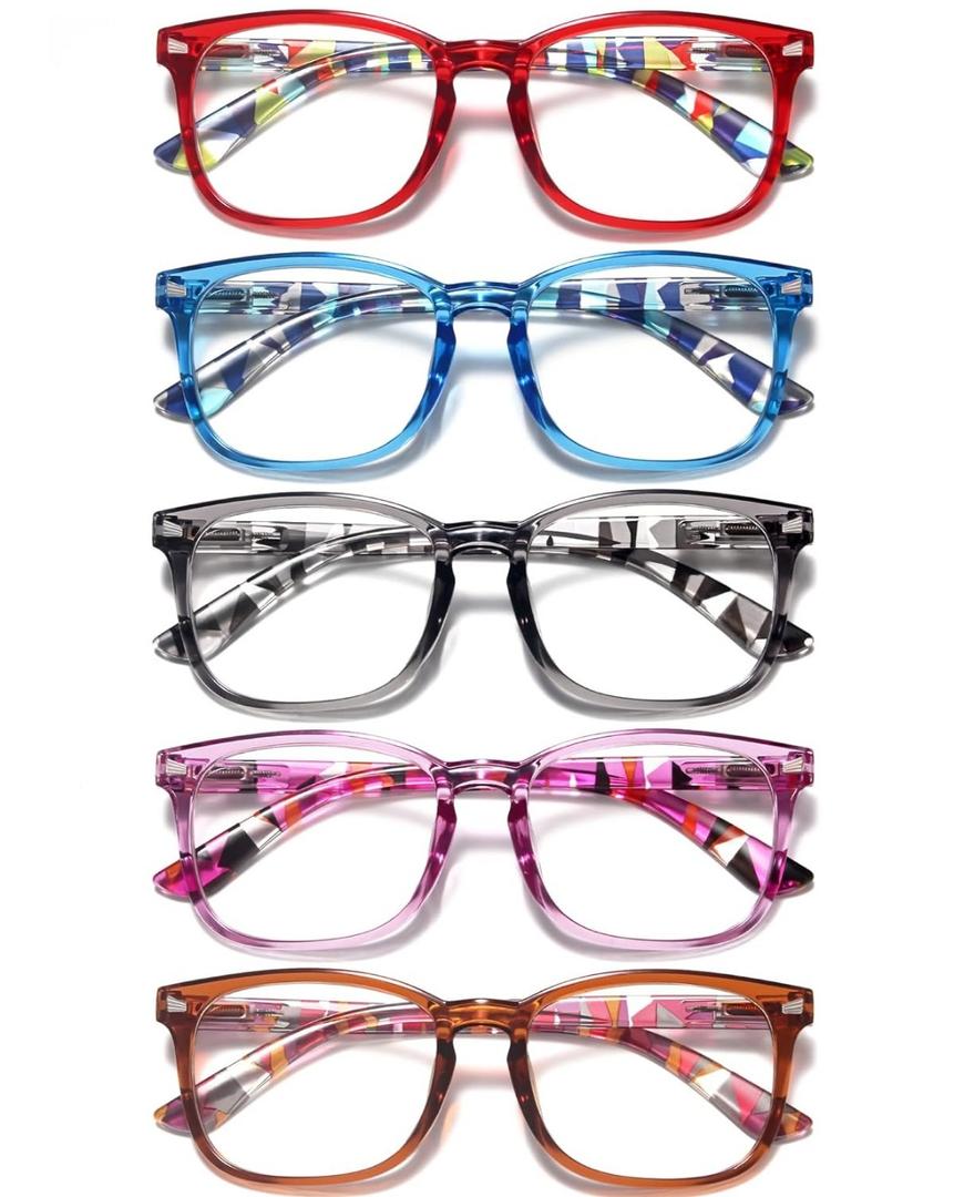 CCVOO Reading Glasses for Women/Men, Eyeglasses, Blue Light Readers for Women/Men, Computer Eye Glasses, Cheaters +5.0