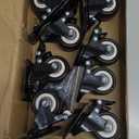 2 Inch Caster Wheels Set of 8, Heavy Duty Casters,with Brake,No Noise Locking Polyurethane (PU) Wheels, for Furniture and Workbench Load 800lbs