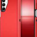 I-HONVA for Samsung Galaxy A16 5G Case Shockproof Dust/Drop Proof 3-Layer Full Body Protection [Without Screen Protector] Rugged Heavy Duty Cover Case for Galaxy A16 5G,Red/Black