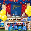 WinnerWhy 196 Pcs Video Game Party Military Supply Loot Box Gamers Llama Gaming Birthday Keychains Gaming Wristband Stickers Balloons for Game On Party Favor