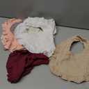 Seematn 10 Pcs Baby Muslin Bibs for Unisex Girls & Boys Drool Bibs Bandana Ruffle Soft Cotton for Newborn Infants Toddlers(Retro Colors)