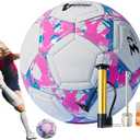 Kids Soccer Balls | Practice Soccer Ball Abrasion-Resistant Design,Excellent Grip Match Ball for Soccer Fans
