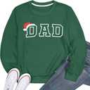 ASTANFY Couples Christmas Sweaters Mom and Dad Sweatshirts Family Christmas Shirts Long Sleeve (Green)