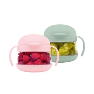 Ubbi Tweat No Spill Snack Container for Kids, BPA-Free Tritan, Toddler Snack Container, Sage & Pink (One Size)