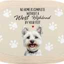 West Highland Terrier Gifts Dog Mat for Muddy Paws, West Highland Terrier Doormat, Dog Crate Bed Mat, Westie Dogs Rug, 17x29 Inch