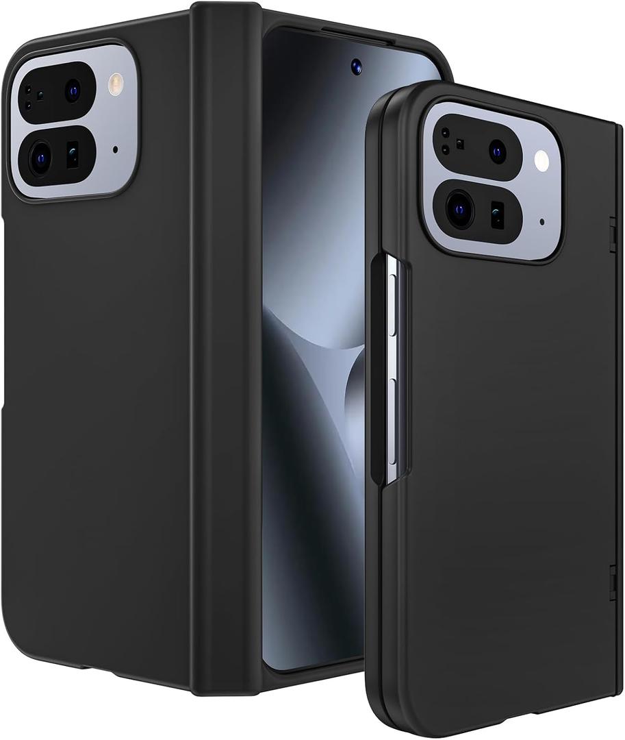 VEGO for Pixel 10 Pro Fold Case with Built-in Screen Protector[Hinge Protection] [Anti-Scratch] Full Body Shockproof Drop Protection Slim Case for Google Pixel 10 Pro Fold 2025-Black