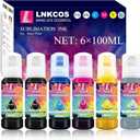 600ML Sublimation Ink for ET-8500 ET-8550 Wide-Format Supertank Printers (6 Color, 6100ML, BK PB C M Y K Grey, Bigger Bottles with More Ink to Fill The Tanks) (PBCMYKGRAY)