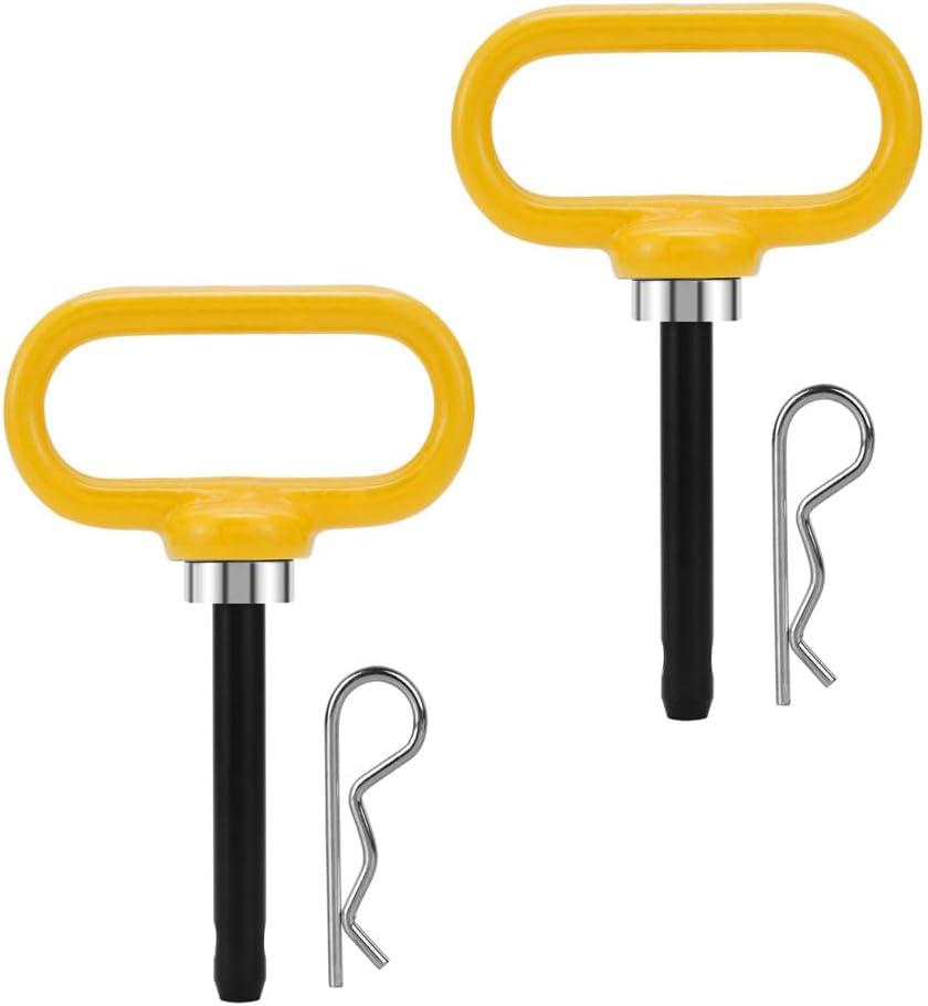 1/2 inch Magnetic Trailer Hitch Pin and Clip Tow Hitch Pin Pin Heavy Duty Lawn Mower Hitch for Tractors, Towing, Lawn Mower, Golf Cart and ATV, Heavy Duty Gate Pin,2PCS