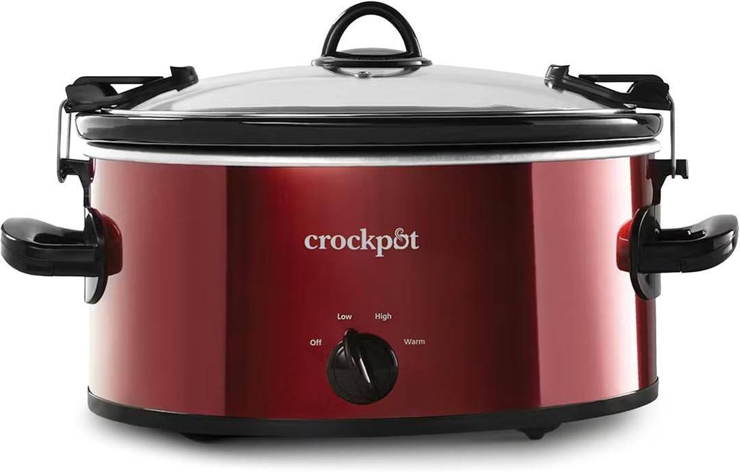 Crock-Pot 6-Quart Cook & Carry Oval Manual Portable Slow Cooker, Red - SCCPVL600-R