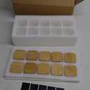 Glass Spice Jars with Bamboo Lids - 9 Oz Small Square Storage Jars with Airtight Lids Clear Pantry Food Storage Containers Glass Canister Set with Labels for Kitchen Coffee Sugar Flour(Set Of 10)