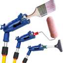 Multi-Angle Paint Brush Extender - Extension Pole Attachment Holder for Paint Brush, Roller, Scraper - For Walls, Trims, Corners, Ceilings & Hard to Reach Areas - Rotating Head, Secure Handle Grip