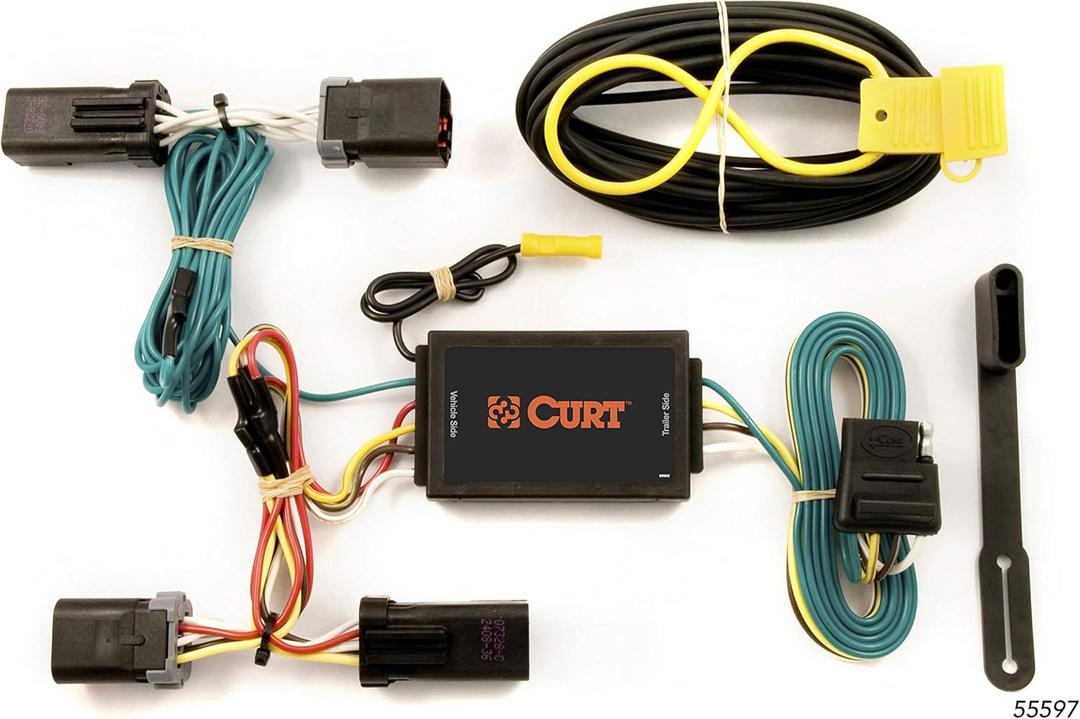 CURT 55597 Vehicle-Side Custom 4-Pin Trailer Wiring Harness